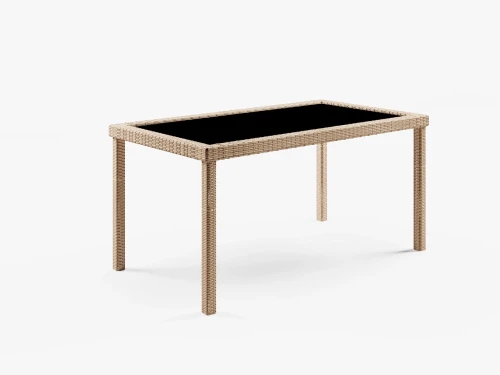 Стол из искусственного ротанга Милан 160х90см для дачи  -  Wood