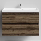 Тумба Бест 90 подвесной, Дуб крымский коричневый ПВХ 131005-9005 Vodok с раковиной в комплекте Тумба Бест 90 подвесной, Дуб крымский коричневый ПВХ 131005-9005 Vodok с раковиной в комплекте
