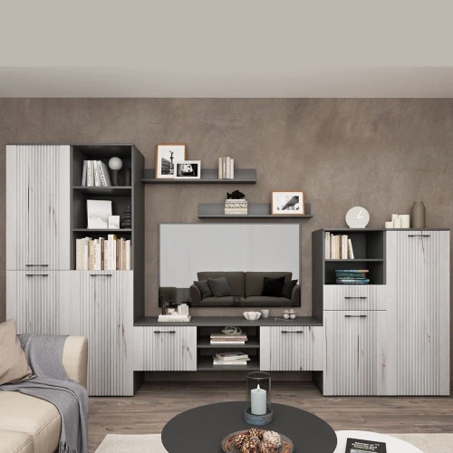 Тумба «Монреаль» 1Д КМК 0986.3, антрацит/дуб канадский арктик