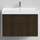 Тумба Лоренцо, 85 подвесной, Дуб цвет 14 Vodok с раковиной в комплекте