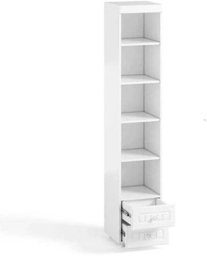 Стеллаж с ящиками (гл. 560) Монако МН-40 белое дерево