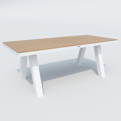 Обеденная группа MIRRA SOLA каркас белый / стол поливуд 180 / текстилен белый