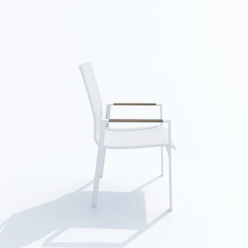 Обеденная группа MIRRA SOLA каркас белый / стол поливуд 180 / текстилен белый