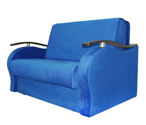 Диван аккордеон Алекс велюр синий 140