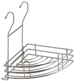 Полка угловая одноярусная малая Хром