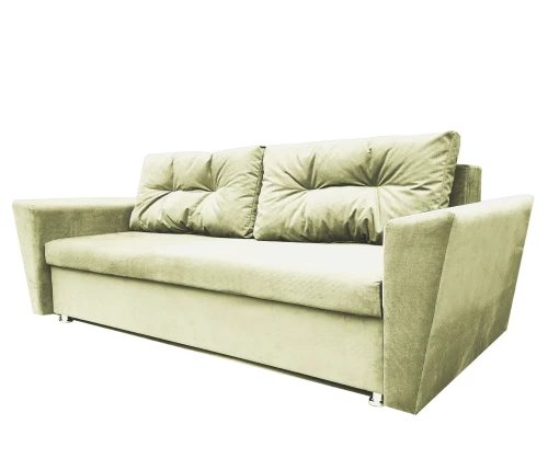 Диван еврокнижка Амстердам 145, велюр бежевый, ППУ