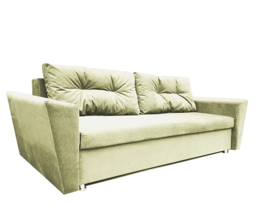 Диван еврокнижка Амстердам 145, велюр бежевый, ППУ