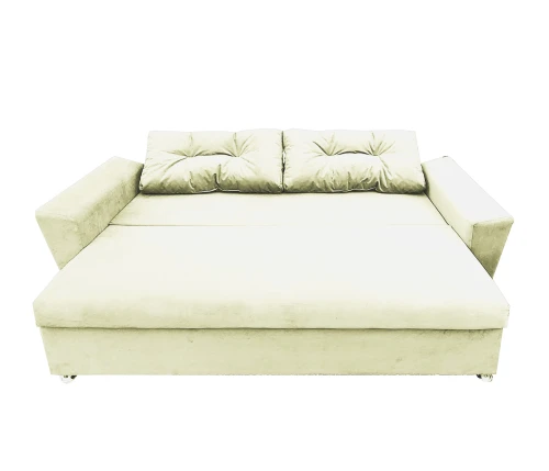 Диван еврокнижка Амстердам 145, велюр бежевый, ППУ