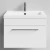 Тумба Элис 58 подвесной, 1 ящик, Белый глянец ПВХ Vodok с раковиной в комплекте