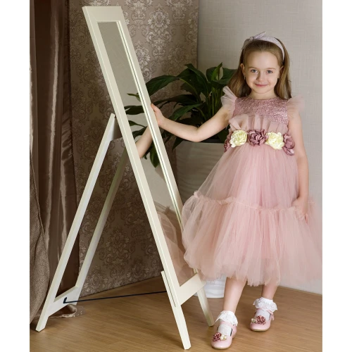 Зеркало напольное BeautyStyle 1 слоновая кость 138 см х 35 см