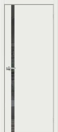 Межкомнатная дверь эмалит mr.wood Браво-1.55.П White Matt Mirox Grey
