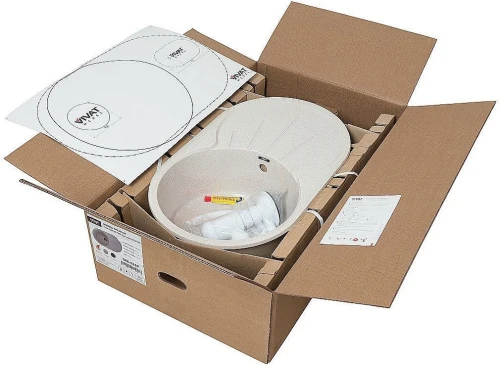 Мойка врезная Vivat 734619 1Ч1К Шоколадный