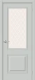 Межкомнатная дверь ПЭТ BRAVO Классик-13 Grey Silk White Сrystal