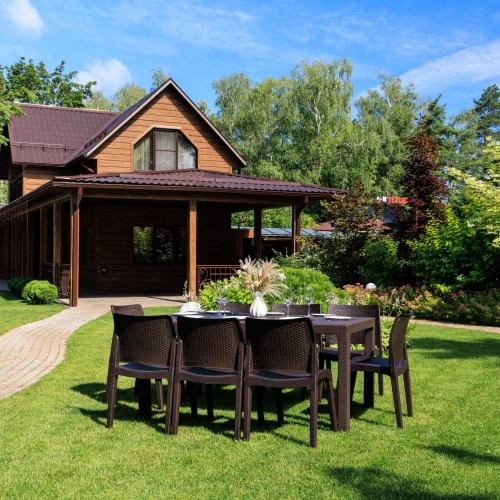 Обеденный комплект JULY L коричневый