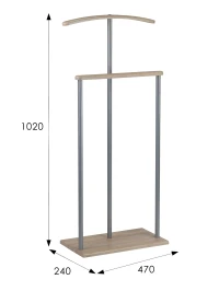 Вешалка костюмная Дэви 1 металлик/дуб сонома