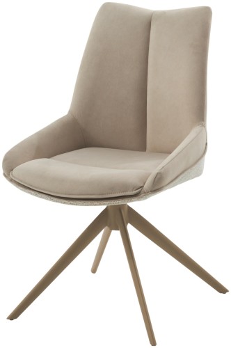 Стул OSKAR 360 град. поворот. RIELY-111 / PRESENT-120 Кремовый / Шампань каркас, ®DISAUR