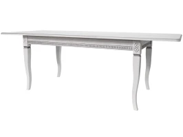 Стол обеденный Фидея 3 белый/серебро 120/160*70