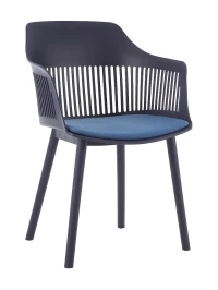 DC273 Стул пластиковый, СИНИЙ c подушкой