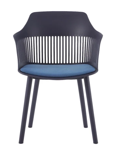 DC273 Стул пластиковый, СИНИЙ c подушкой