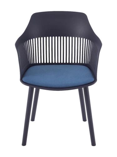 DC273 Стул пластиковый, СИНИЙ c подушкой