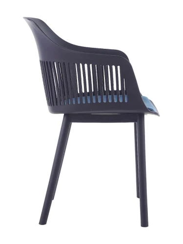 DC273 Стул пластиковый, СИНИЙ c подушкой