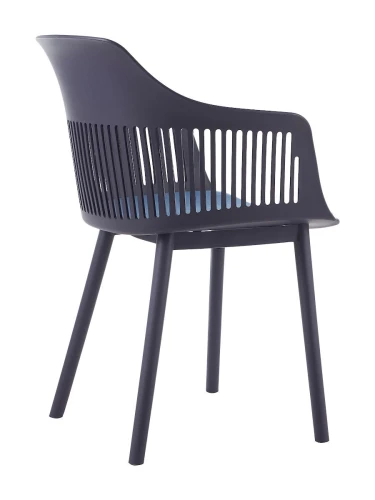 DC273 Стул пластиковый, СИНИЙ c подушкой