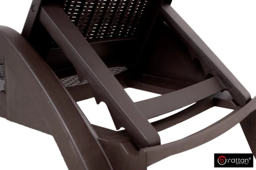 Шезлонг B:rattan NILO стопирующийся, коричневый