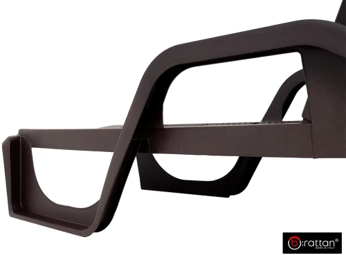 Шезлонг B:rattan NILO стопирующийся, коричневый