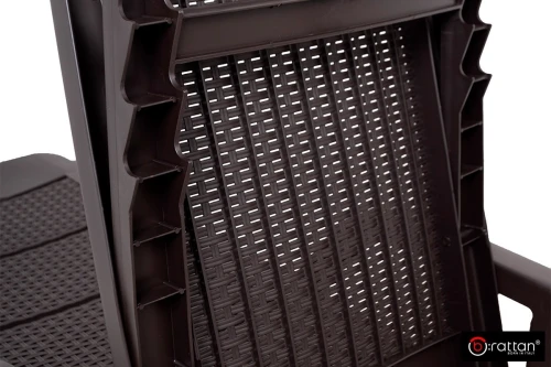 Шезлонг B:rattan NILO стопирующийся, коричневый