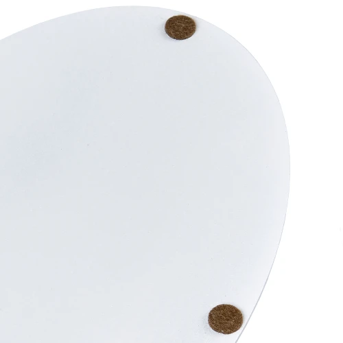 Стол приставной овальный МеталлАрт М015 белый мрамор/белый