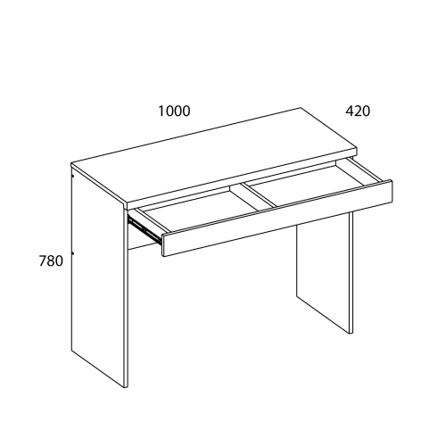 LIMA, Стол туалетный 1S. Цвет ПЕРСИДСКИЙ ЖЕМЧУГ/ МАДУРА