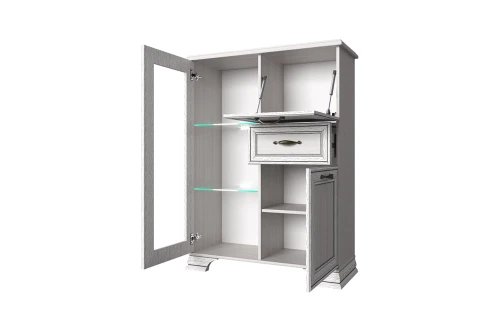 Тумба 1V2D1S, TIFFANY, цвет вудлайн кремовый