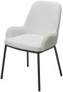 Стул BRIO CATO-01 Белый, фактурная ткань / черный каркас, ®DISAUR Стул BRIO CATO-01 Белый, фактурная ткань / черный каркас, ®DISAUR