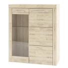 Шкаф-витрина 1V1D OSKAR , цвет дуб Санремо