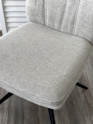 Стул YOHAN 360 град. поворот. KN01-04 Светло-серый, ткань / Черный, ®DISAUR