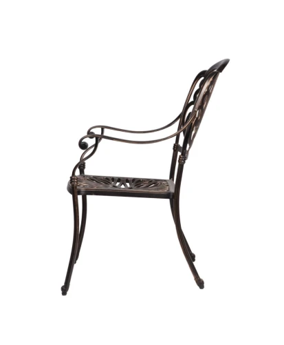 Комплект мебели из литого алюминия стол Палм(100см) + 4 кресла Феникс