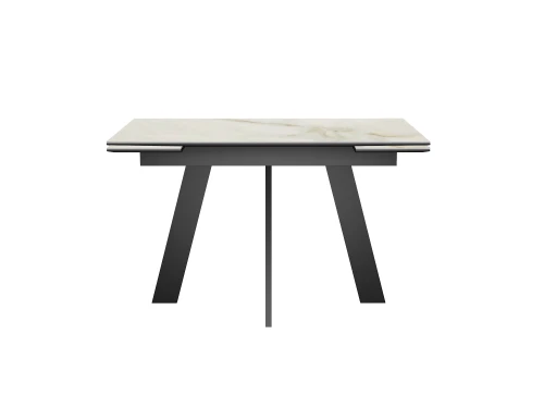 Стол DikLine SKM110 Керамика глянец Ostra Bianco (мрамор глянец белый)/подстолье черное