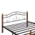 Кровать AT-803 дерево гевея/металл, 160*200 см (Queen bed), красный дуб/черный