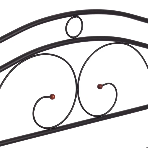 Кровать AT-803 дерево гевея/металл, 160*200 см (Queen bed), красный дуб/черный