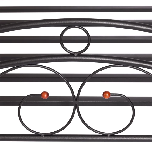 Кровать AT-803 дерево гевея/металл, 160*200 см (Queen bed), красный дуб/черный