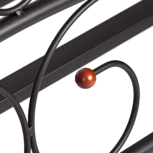 Кровать AT-803 дерево гевея/металл, 160*200 см (Queen bed), красный дуб/черный