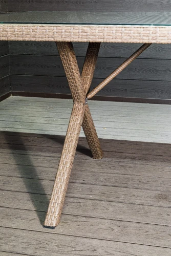 Обеденная группа из искусственного ротанга Кросс Мэдисон на 8 персон без подушек