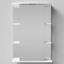 Зеркало Эльба 55, Белый глянец ПВХ, правая