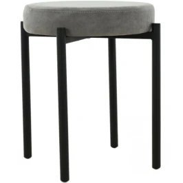 Табурет «Кампо», велюр Вивальди 07, каркас черный