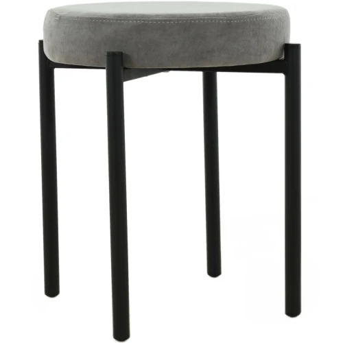 Табурет «Кампо», велюр Вивальди 07, каркас черный