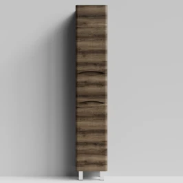 Пенал Адель 35 (1 ящик, 2 двери) напольный, Дуб крымский коричневый ПВХ 131005-9005, правый, бельевая корзина