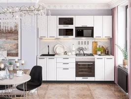 Готовый кухонный гарнитур Глетчер-02 Айленд Силк