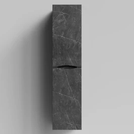 Пенал Лайт 35 подвесной, Мрамор Графит софт тач ПВХ 4044-3, правый, бельевая корзина