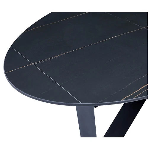 DT555 Стол обеденный Lauren black gold 180*90*75, керамическая столешница, основание металл черный