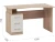 Стол «Гарвард» эргономик 130 3ящ ПР, Дуб сонома/Белый